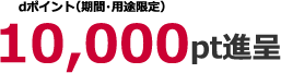 dポイント(期間・用途限定)10,000pt進呈
