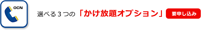 選べる３つの「かけ放題オプション」【要申し込み】