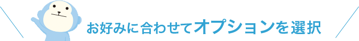 お好みに合わせてオプションを選択
