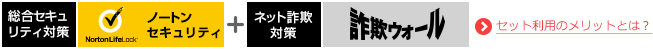 ノートンのウイルス対策+ネット詐欺対策のInternet SagiWall