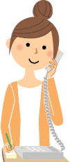 イラスト:電話をかける人
