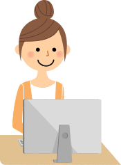イラスト：Webで申し込む人