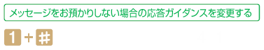 メッセージをお預かりしない場合の応答ガイダンスを変更する 1+#