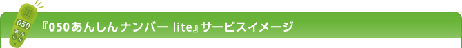 「050あんしんナンバー lite」サービスイメージ